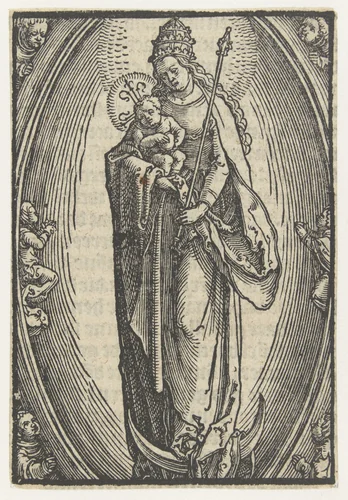 Madonna op de maansikkel by Unknown, print, 1514-1517