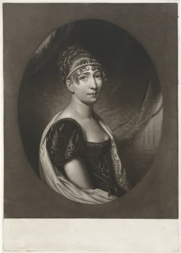 Portret van Hortense Eugénie de Beauharnais, koningin van Holland by Charles Howard Hodges, print, 1806-1837