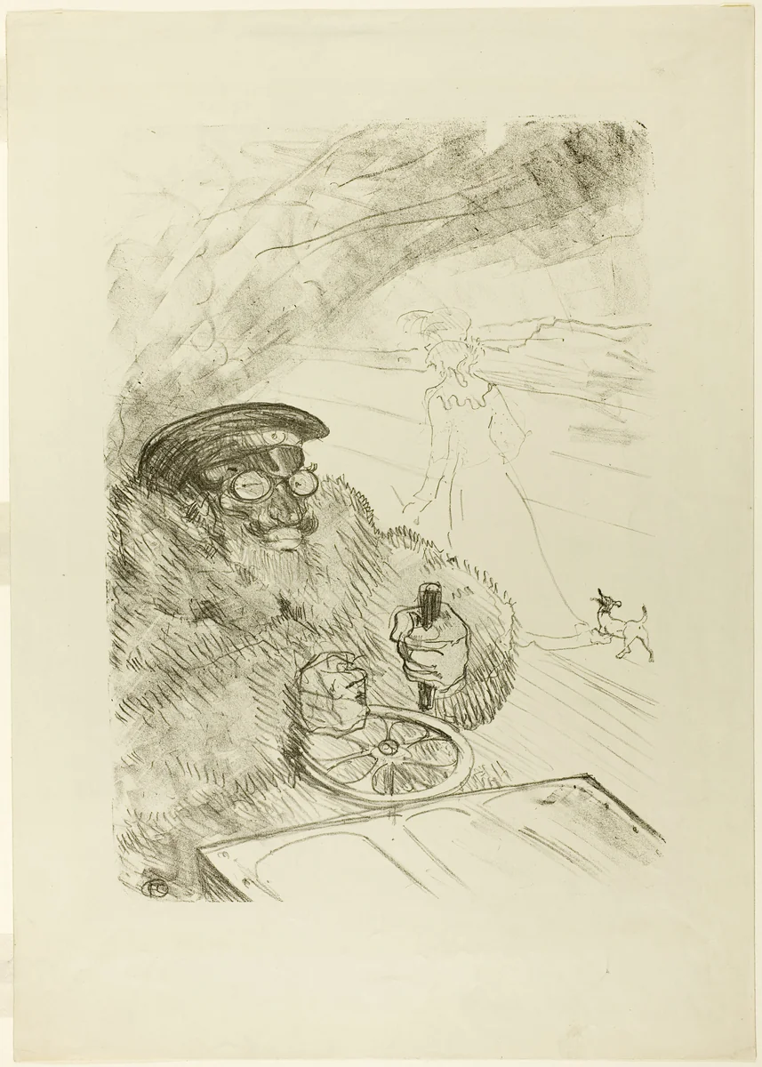 The Motorist by Henri de Toulouse-Lautrec, print, 1896