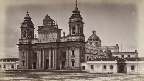Cathedral, Guatemala by Eadweard Muybridge, photograph, 1875