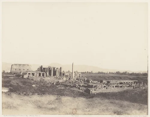 Karnak (Thèbes), Vue Générale des Ruines Prise du Sud-Est, en T by Félix Teynard, photograph, 1851-1852