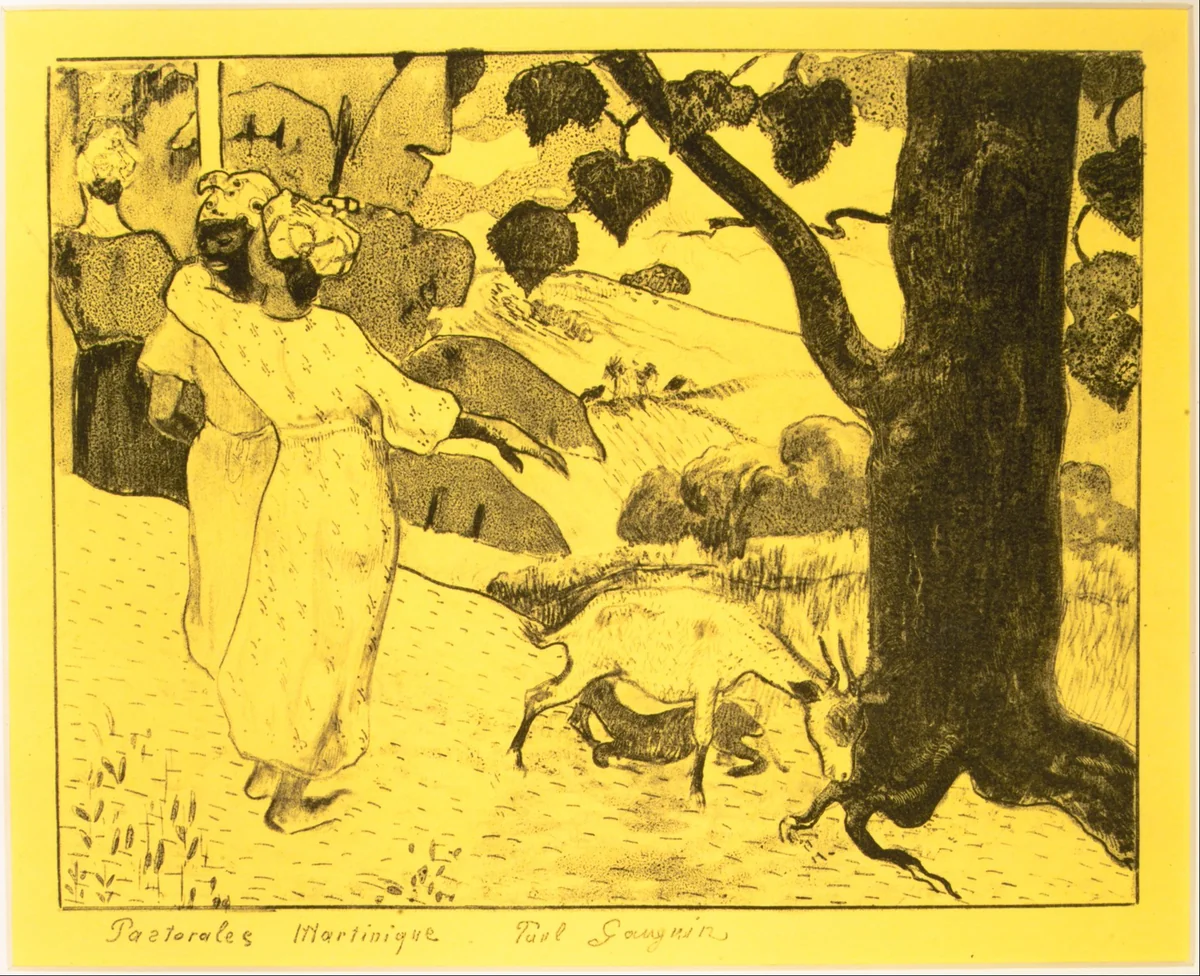 Martinique Pastorals, from the "Volpini Suite: Dessins lithographiques" by Paul Gauguin, print, 1889
