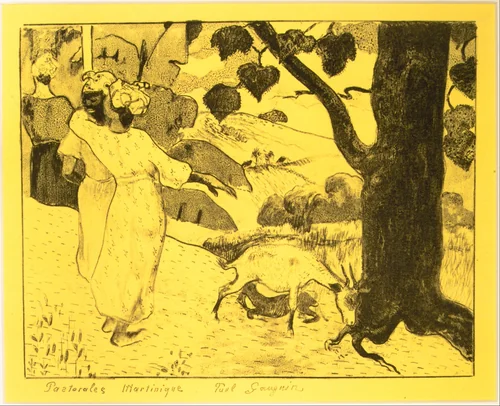 Martinique Pastorals, from the "Volpini Suite: Dessins lithographiques" by Paul Gauguin, print, 1889