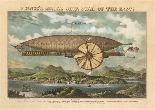 Prince's Aerial Ship. Star of the East! by Norris, print, 1800-1900