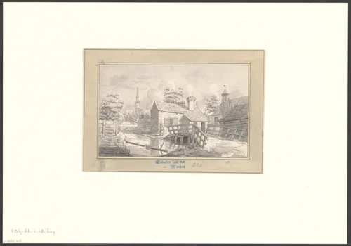 Gezicht op het Korte Blekerspad by Jan Hulswit, drawing, 1776-1822