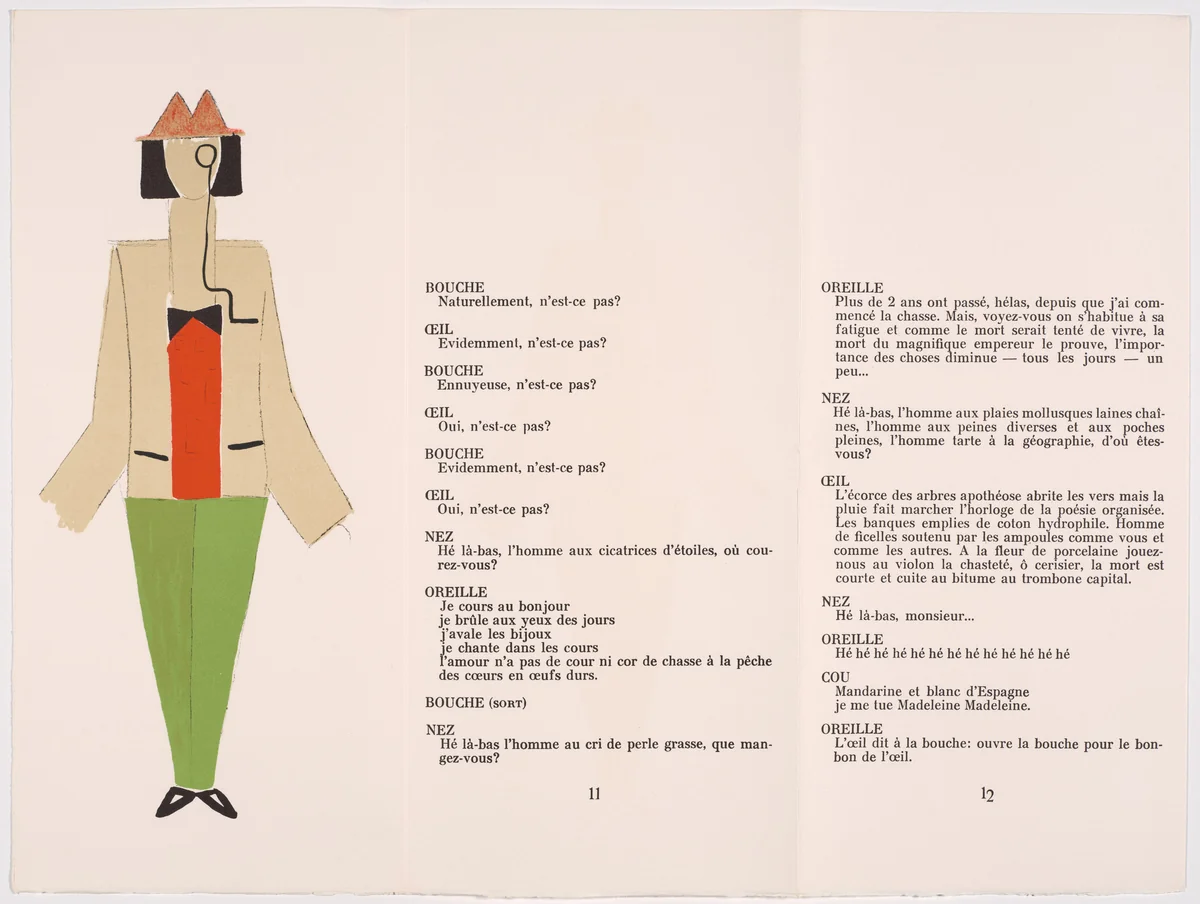 Plate (page 10) from Le Coeur à Gaz (The Gas Heart) by Sonia Delaunay, illustrated book, 1923
