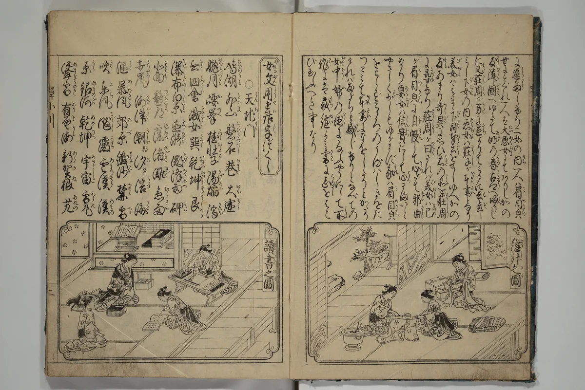 The Cicada Stream (Semi no Ogawa) 蝉小川 by Hasegawa Myōtei (長谷川妙躰), book, 1838
