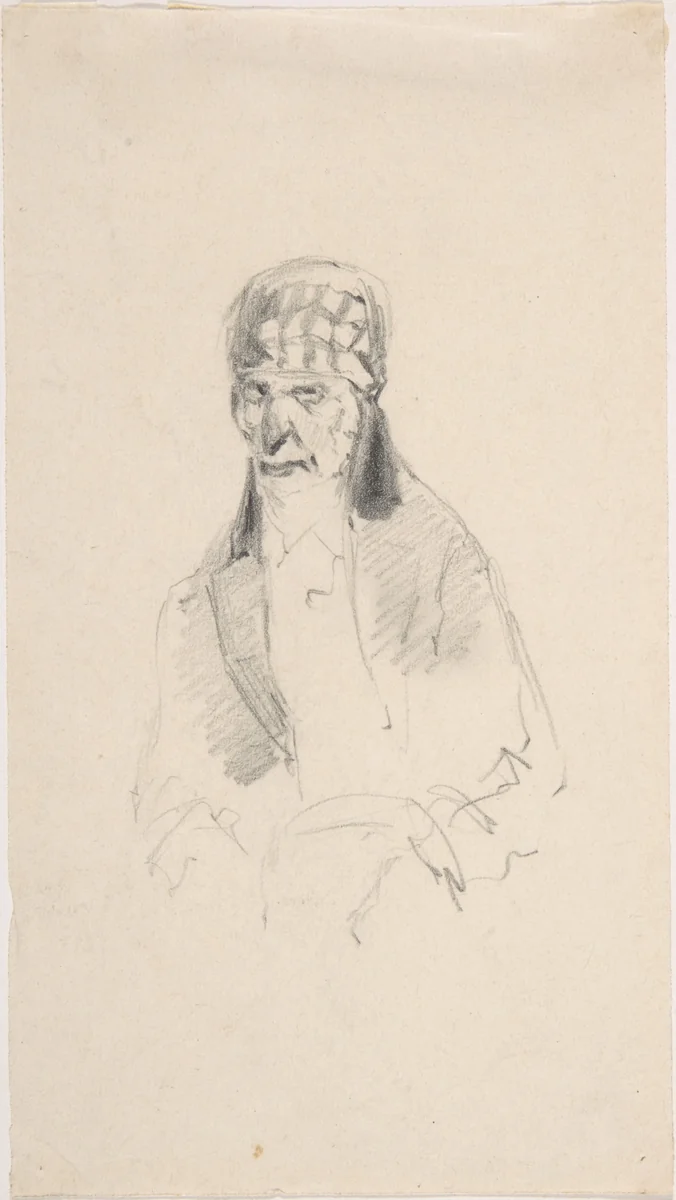 Man with a Turban by Félicien Rops, drawing, 1833-1898