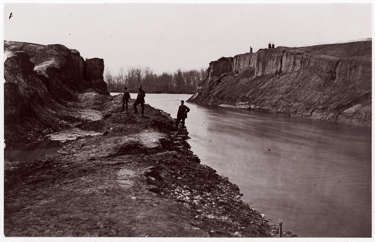 Dutch Gap Canal by Andrew Joseph Russell, photograph, 1865