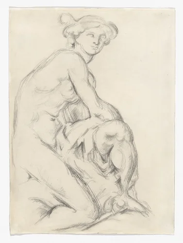 Mercury after Pigalle by Paul Cézanne, drawing, 1890