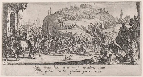 Le Portement de Croix (Christ Carrying the Cross), from "La Grande Passion" (The Large Passion) by Jacques Callot, print, 1618-1630