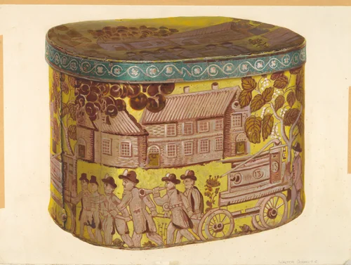 Bandbox - Firemen Scene by Walter Doran, index of american design, 1939