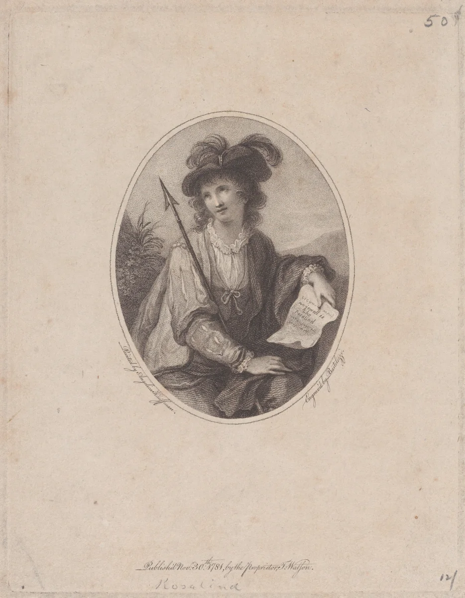 Rosalind by Francesco Bartolozzi, print, 1781