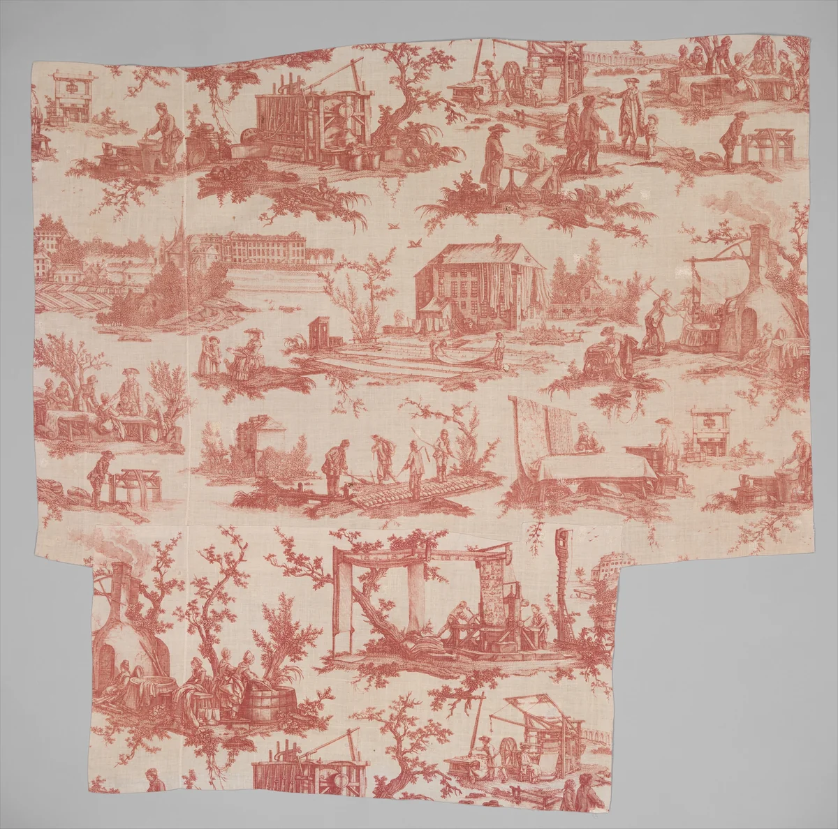 Les travaux de la manufacture by Jean Baptiste Huet, textile, 1783