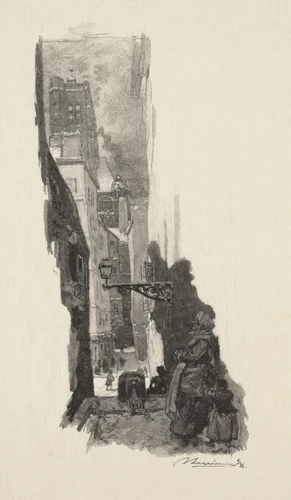 Rue Grenier sur l'Eau by Auguste Louis Lepère, print, 1870-1918