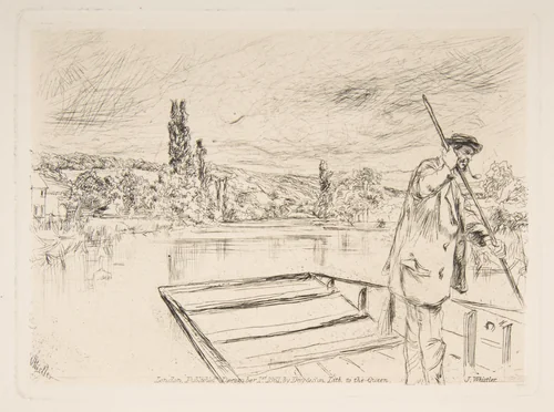 The Punt by James McNeill Whistler, print, 1861