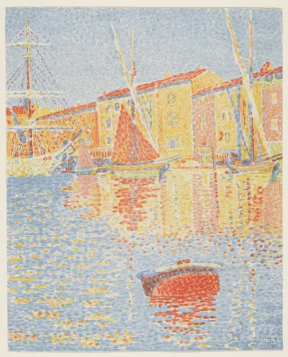 The Buoy (Saint Tropez Harbor) by Paul Signac, print, 1894