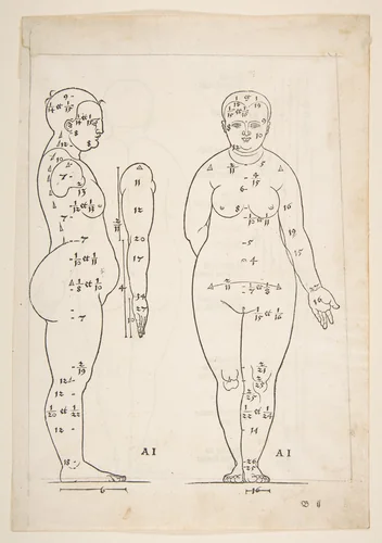 Illustration from Dürer's "Vier Bucher von Menslicher Proportion" by Albrecht Dürer, print, 1528