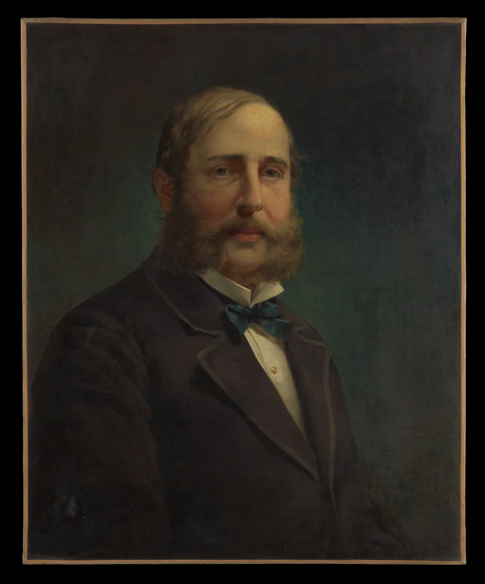 Self-portrait by Jacob Hart Lazarus, artwork, 1870-1880