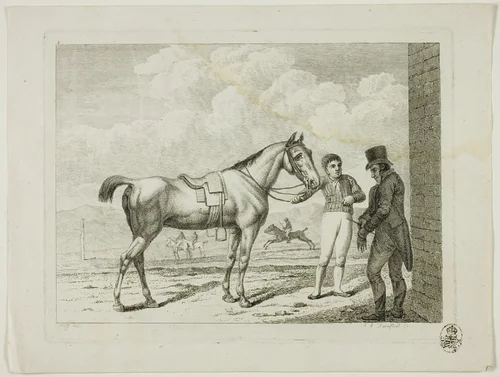 Riding School and Horses by Johann Adolph Darnstedt, print, 1806