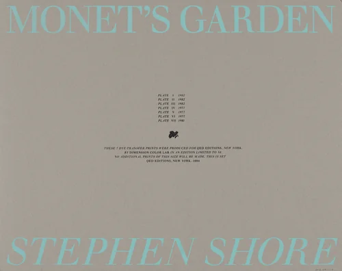 Monet's Garden by Stephen Shore, portfolio, 1984