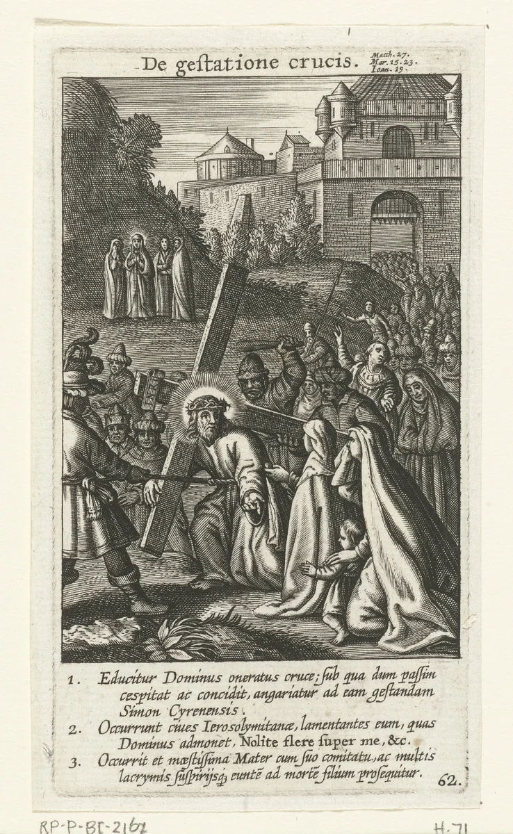 Kruisdraging by Boëtius Adamsz. Bolswert, print, 1590-1622
