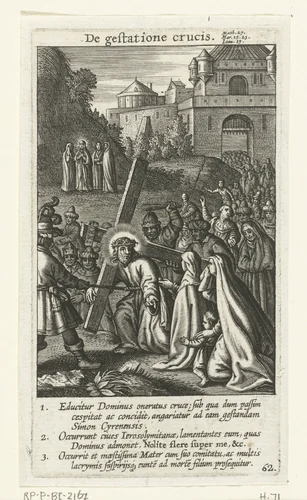 Kruisdraging by Boëtius Adamsz. Bolswert, print, 1590-1622