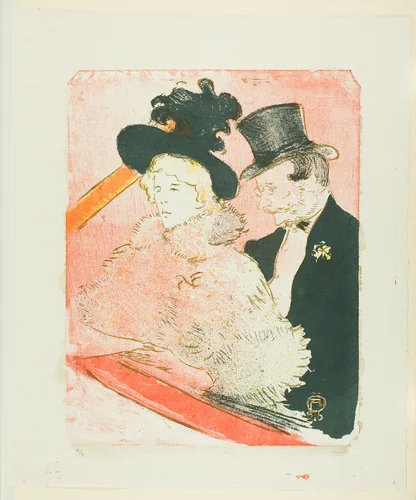 At the Concert by Henri de Toulouse-Lautrec, print, 1896