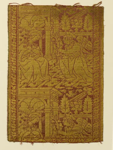 Fragment (From an Orphrey Band) by Italy, textile, 1401-1500