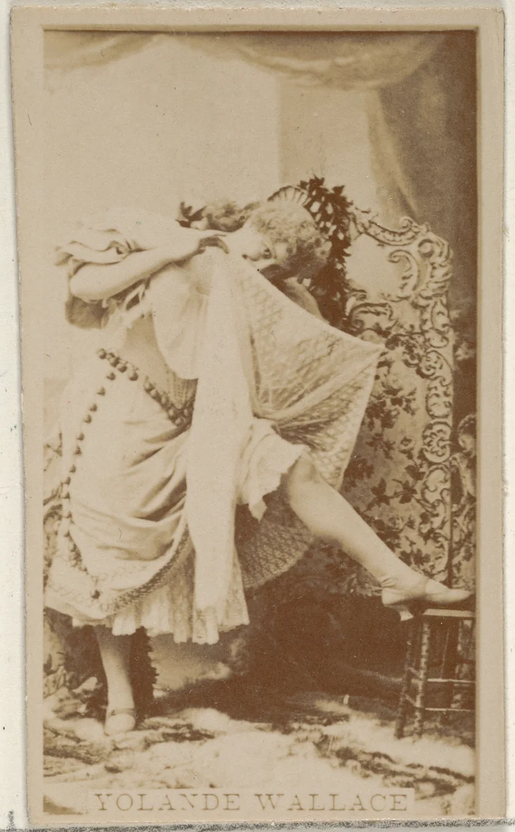 Yolande Wallace, from the Actors and Actresses series (N45, Type 8) for Virginia Brights Cigarettes by Allen & Ginter, photograph, 1885-1891