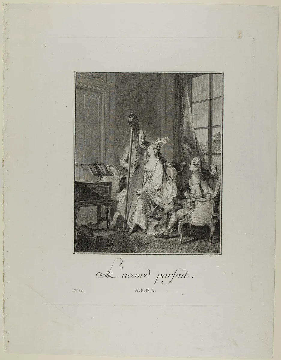 Perfect Harmony by Isidor-Stanislas Helman
Jean Michel Moreau, print, 1777