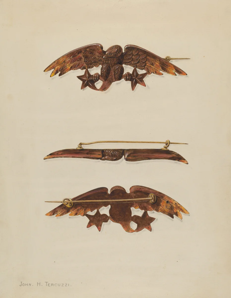 Brooch by John H. Tercuzzi, index of american design, 1935-1942