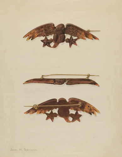Brooch by John H. Tercuzzi, index of american design, 1935-1942