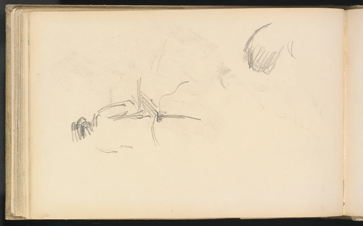 A Man seen from Behind by Paul Cezanne, drawing, 1880-1883