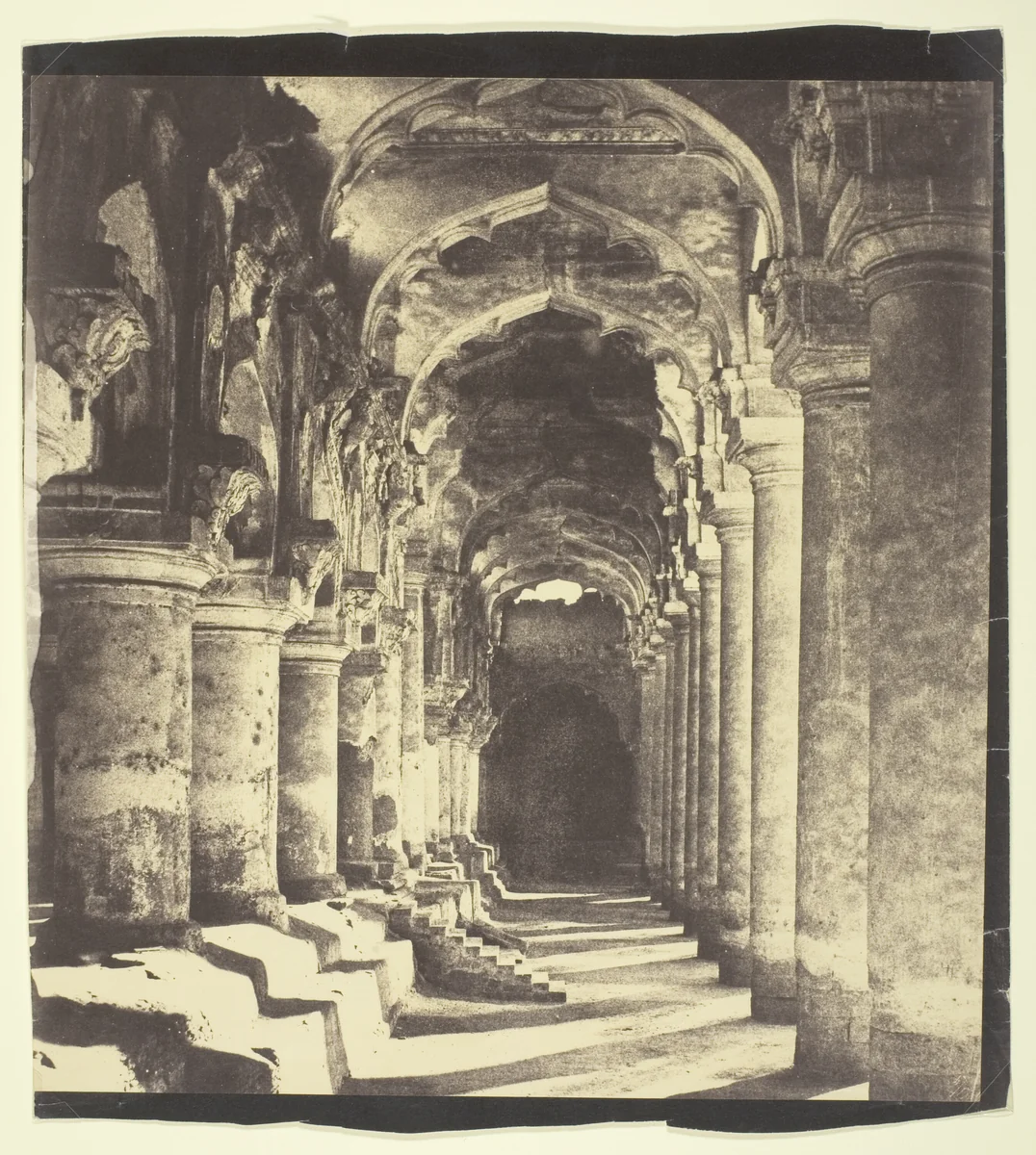 Arcade in Quadrangle by Linnaeus Tripe, photograph, 1858