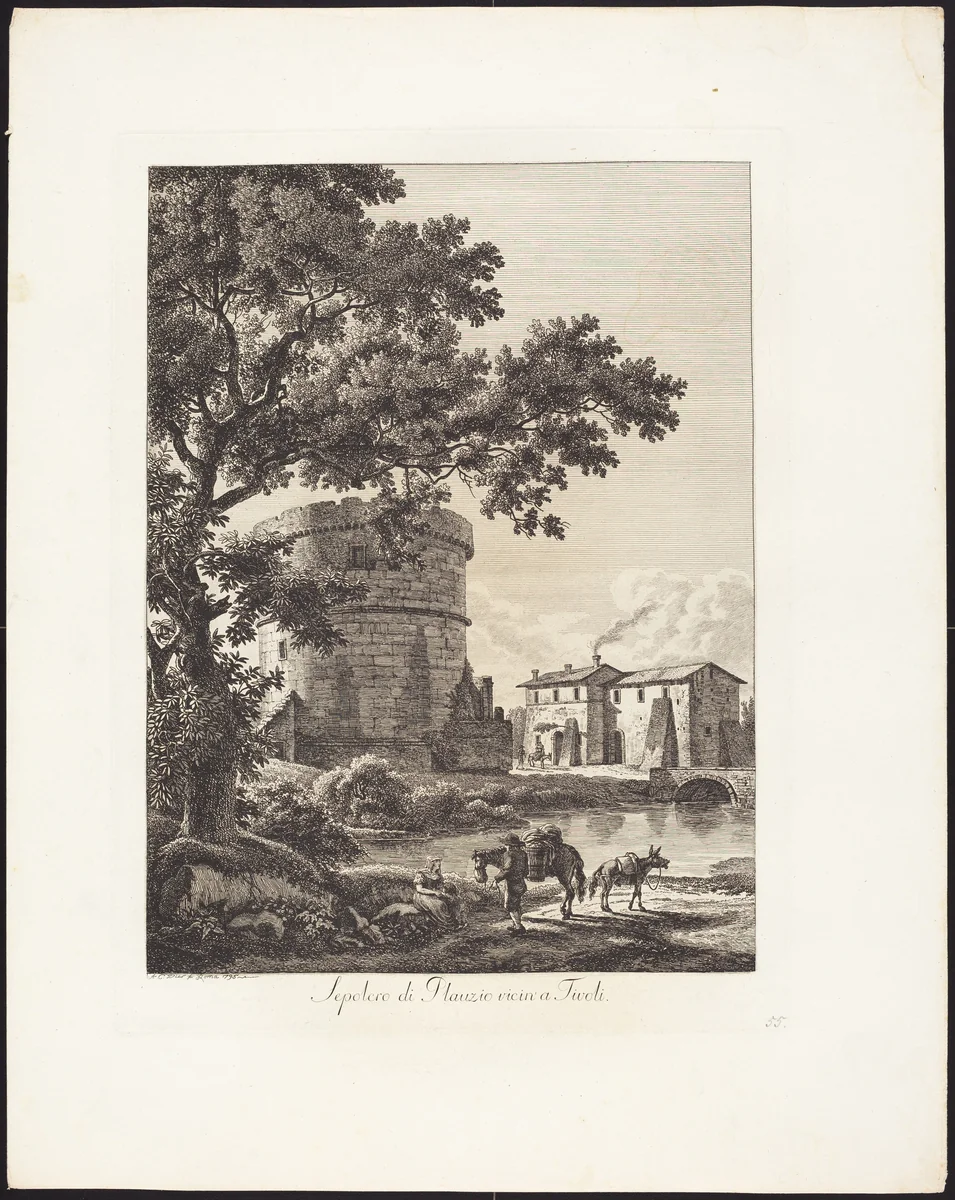 Sepolcro di Plauzio vicini a Tivoli by Albert Christoph Dies, portfolio, 1755-1822
