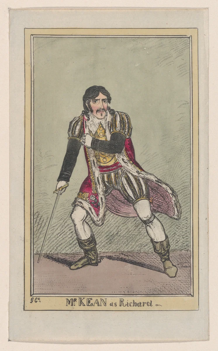 Edmund Kean as Richard III by George Cruikshank, print, 1809-1819