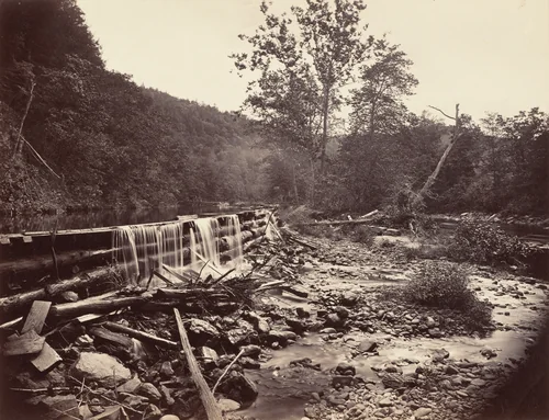 Broadhead’s Creek, Delaware Water Gap by John Moran, photograph, 1863