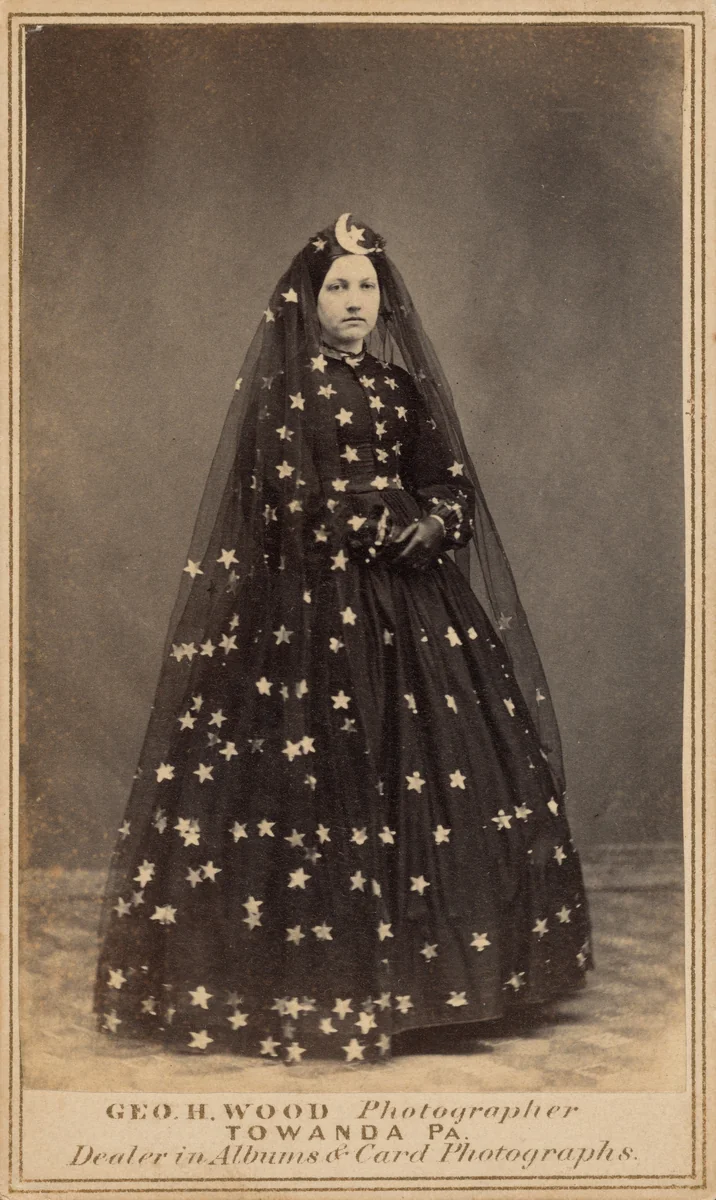 Woman in Costume of Queen of the Night by George H. Wood, photograph, 1855-1865