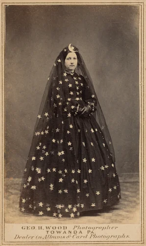 Woman in Costume of Queen of the Night by George H. Wood, photograph, 1855-1865