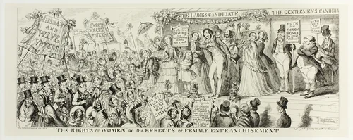"The Rights of Women" or the Effects of Female Enfranchisement from George Cruikshank's Steel Etchings to The Comic Almanacks: 1835-1853 by George Cruikshank, print, 1853