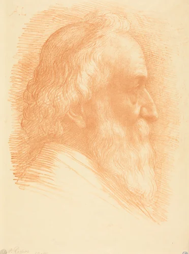 Self-Portrait, 10th plate by Alphonse Legros, print, 1905
