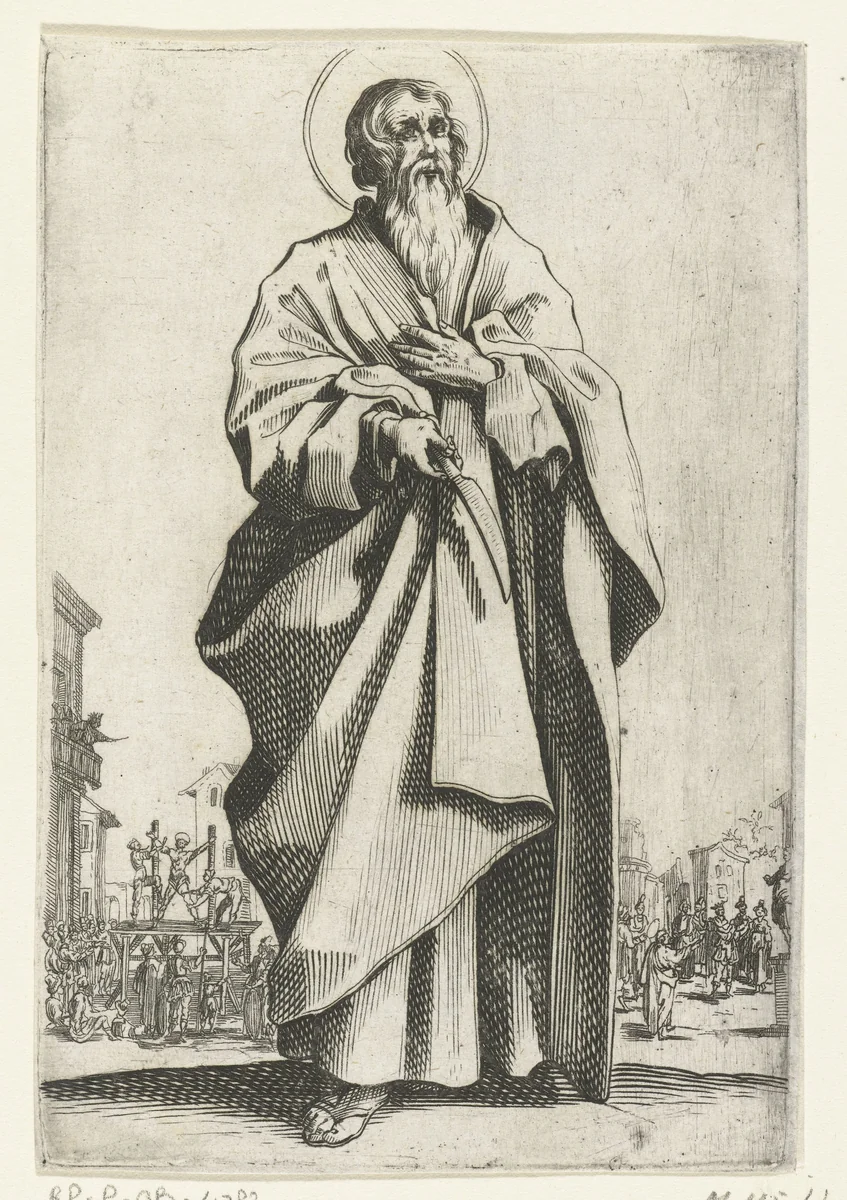 Apostel Bartholomeüs by anonymous, print, 1631-1699