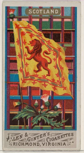 Scotland, from Flags of All Nations, Series 1 (N9) for Allen & Ginter Cigarettes Brands by Allen & Ginter, print, 1887