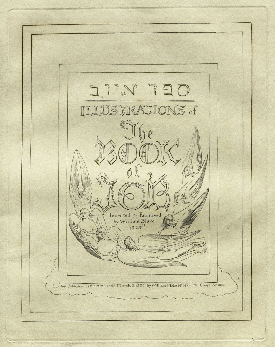 The Book of Job: Title Page by William Blake, print, 1825