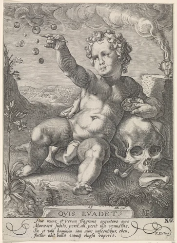 Allegory of Transience by anonymous, print, 1597-1650