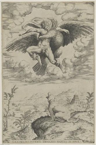 Roof van Ganymedes by Unknown, print, 1517-1565