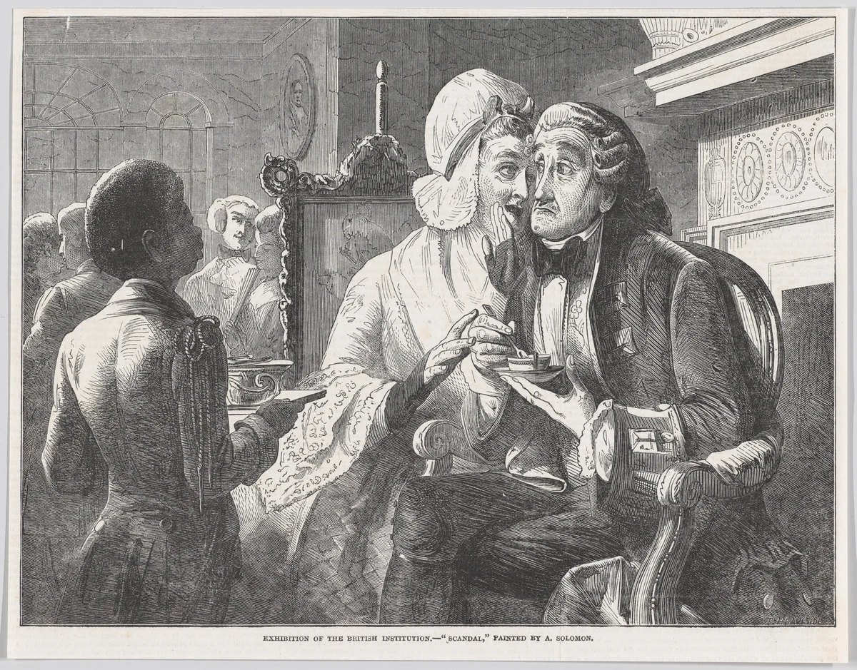 Scandal, from "Illustrated London News" by Thomas Heaviside, print, 1851