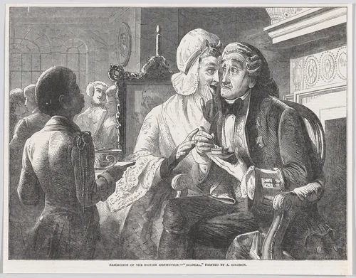 Scandal, from "Illustrated London News" by Thomas Heaviside, print, 1851