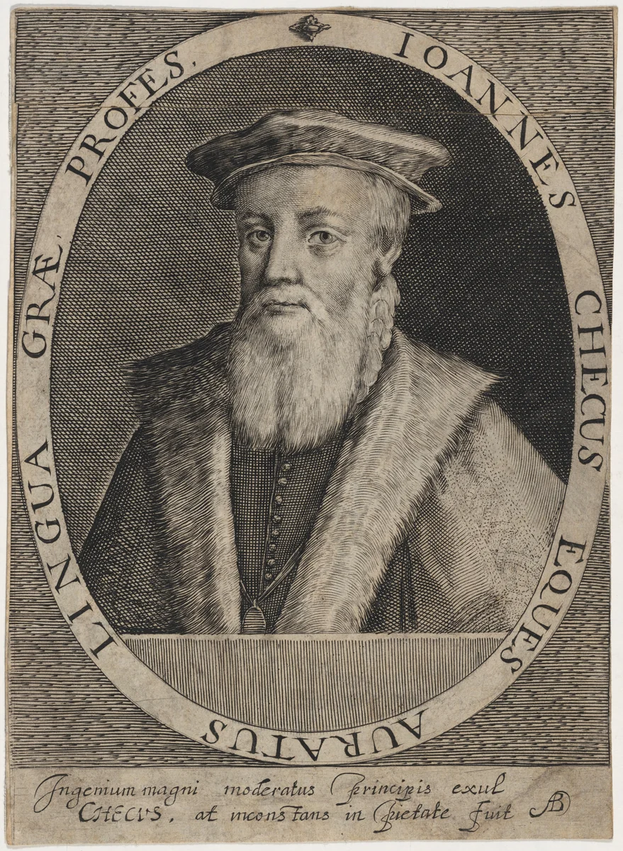 Sir John Cheke, Tutor to Edward VI by Willem de Passe, print, 1620